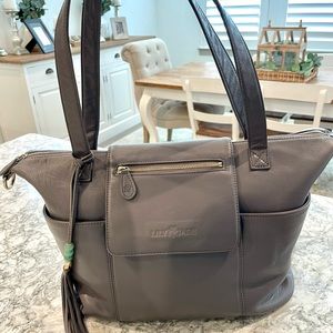 Lily Jade 100% Leather Diaper Bag Madelyn Style